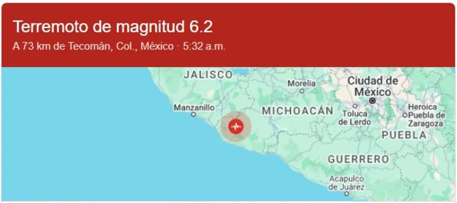 Un sismo de 6,2 grados sacudió la madrugada del domingo el centro y occidente de México.