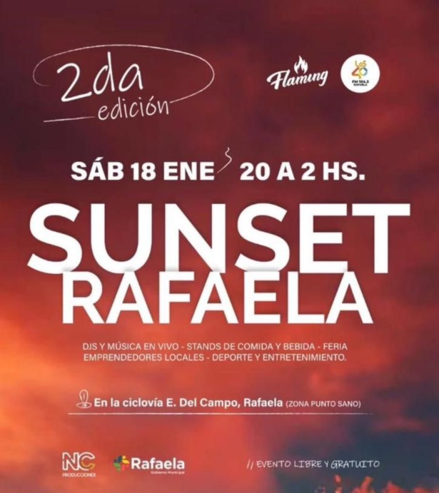 SUNSET RAFAELA. Propuesta innovadora para los jóvenes.