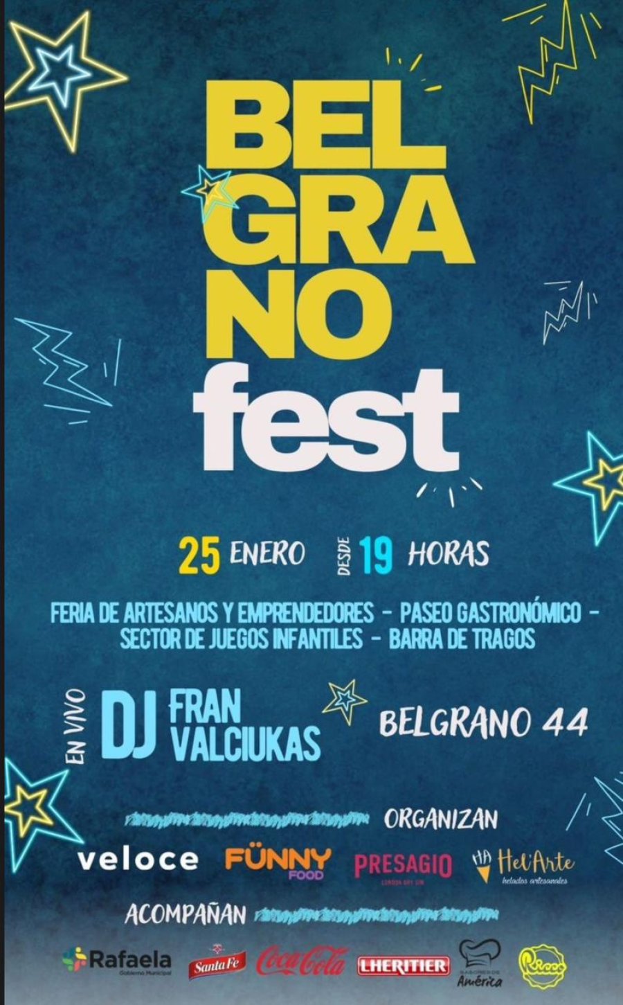 REPROGRAMADO. Finalmente, el Belgrano Fest se realizar&aacute; el pr&oacute;ximo s&aacute;bado en el centro de la ciudad.