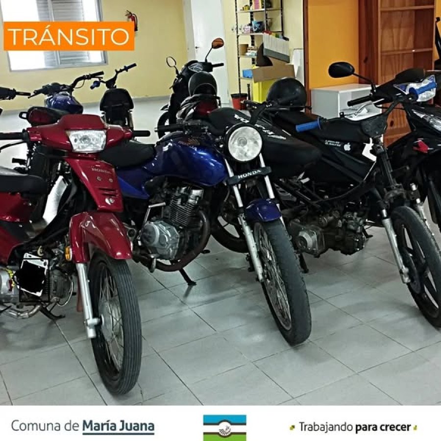 Las motocicletas secuestradas.