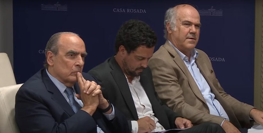MINISTROS. Guillermo Francos, Sergio Iraetta y Pablo Lavigne, estos últimos recientemente ingresados al Gobierno.
