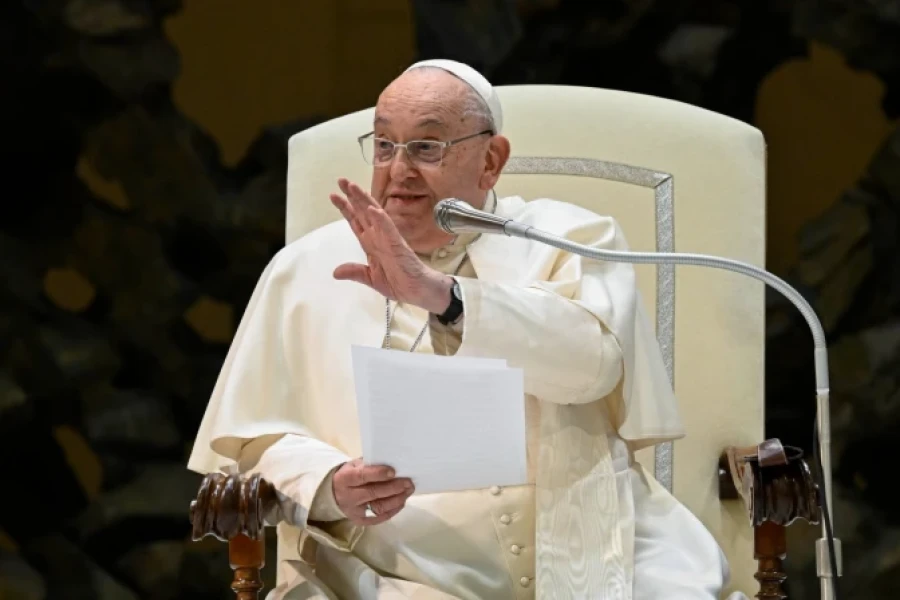 Francisco en una audiencia general.