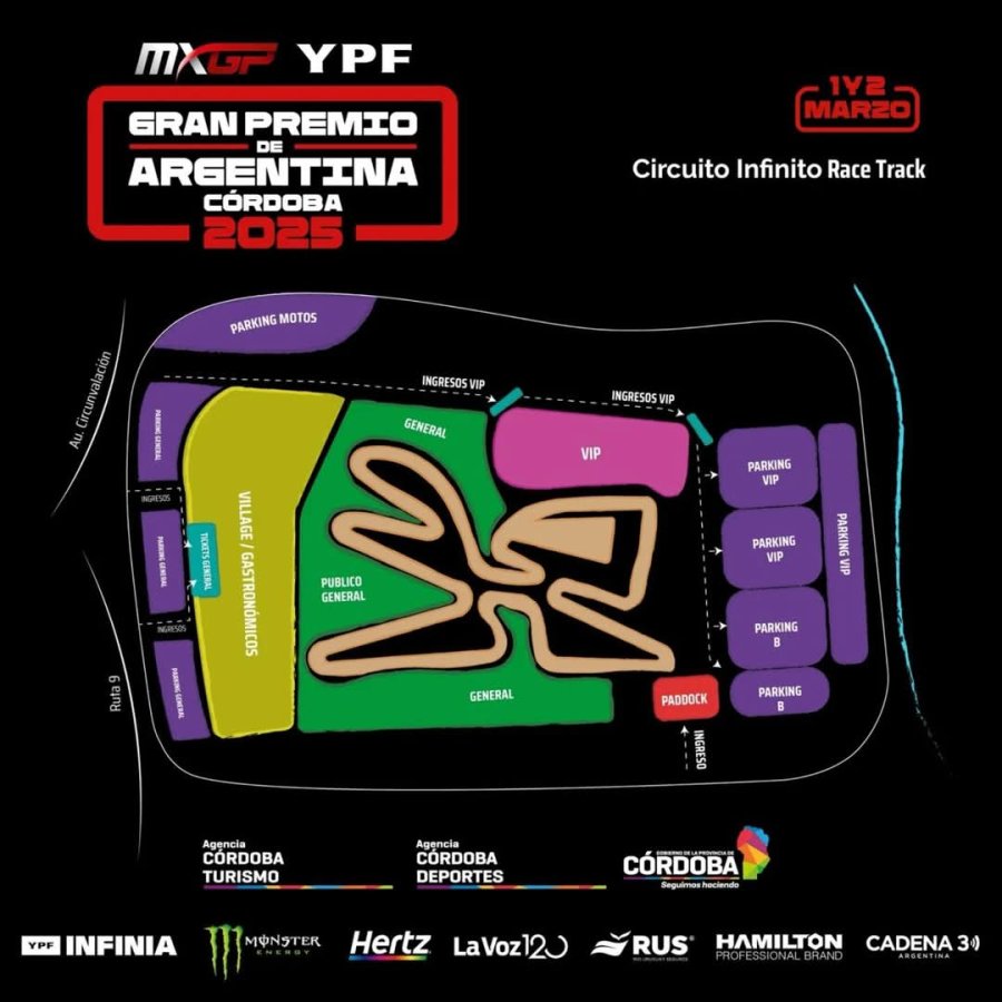 Plano del circuito Infinito Race Track que recibir&aacute; al Campeonato Mundial de Motocross.