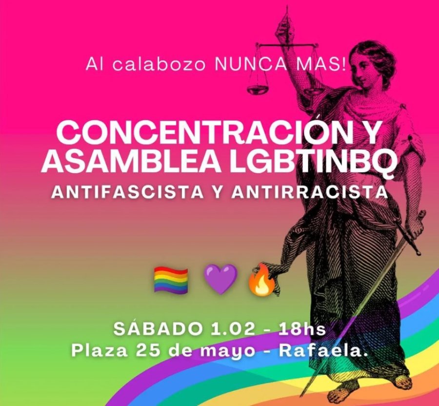 La convocatoria para la movilizaci&oacute;n en Rafaela.
