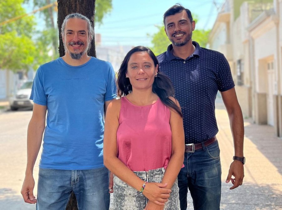 Mart&iacute;n Racca, Valeria Soltermam y Maximiliano Postovit, candidatos a concejales.