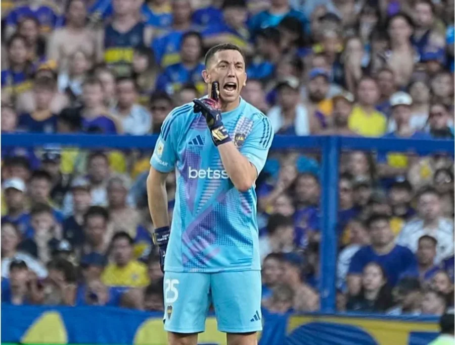 Agustín Marchesín debutó en el arco de Boca en la victoria ante Huracán.