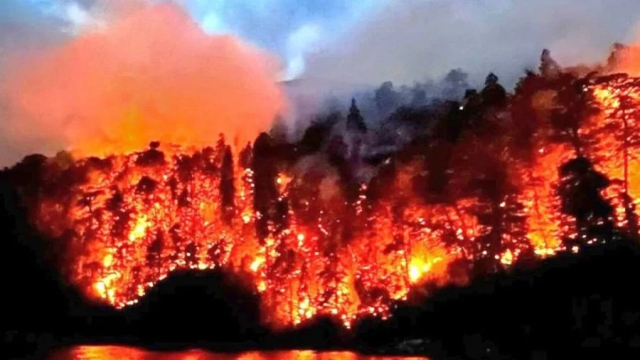 Incendio Nahuel Huapi.