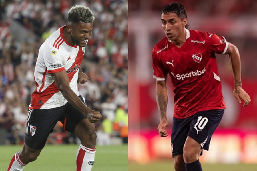 Miguel Borja, River, y Luciano Cabral, Independiente.