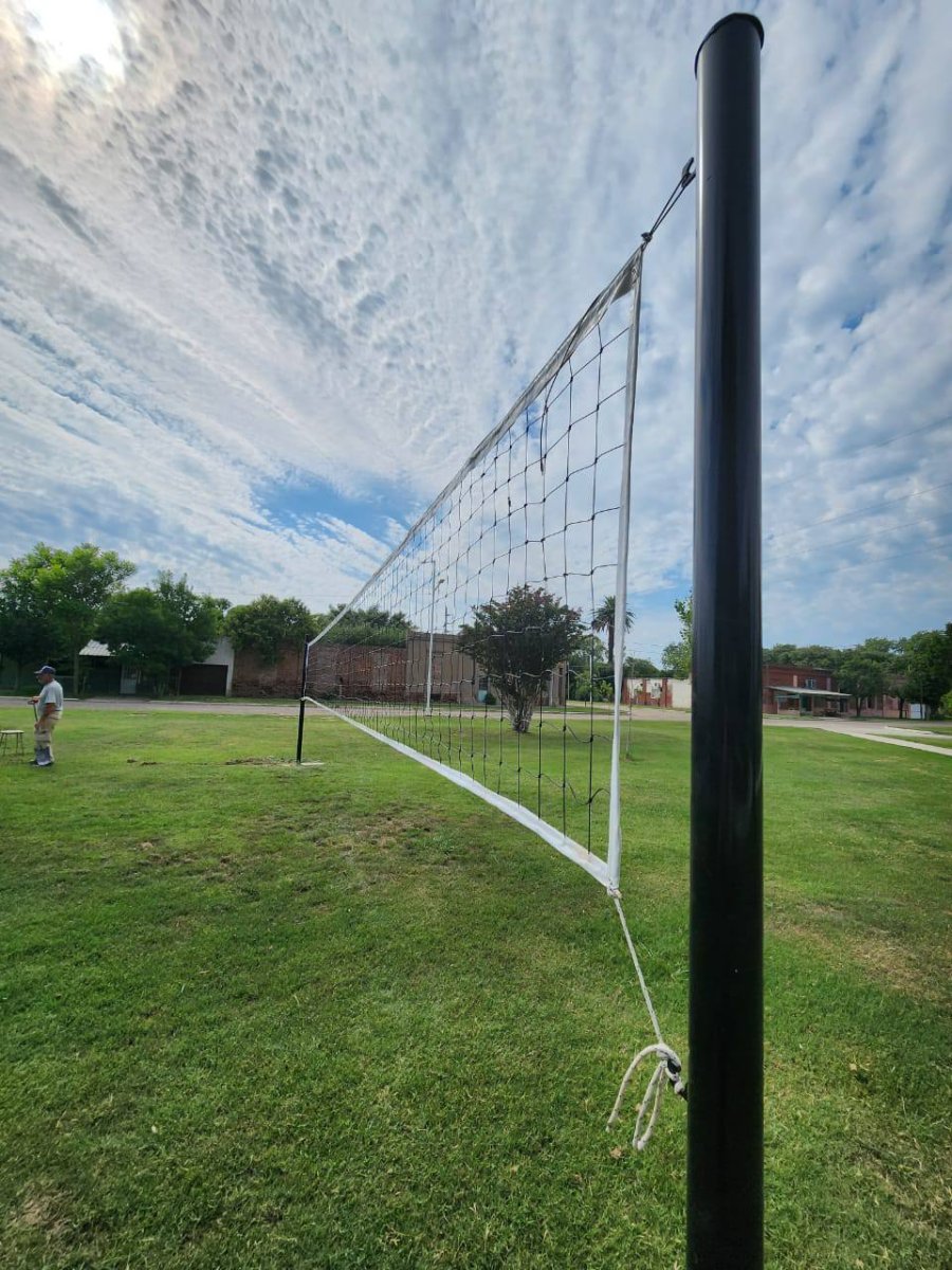 El sectr para voley ubicado en el paseo público.