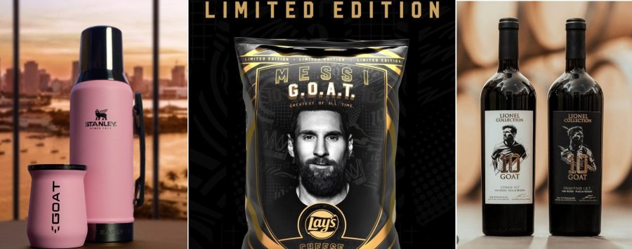 LEO MESSI. El GOAT argentino es un imán para las marcas que sellan colaboraciones para productos de edición limitada, como vinos, papas fritas, termos y mates.