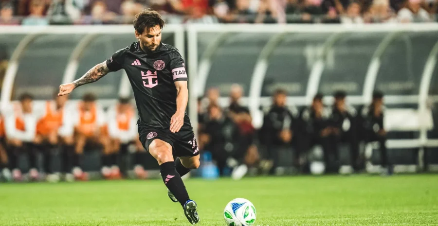 Messi en el amistoso frente a Orlando City.