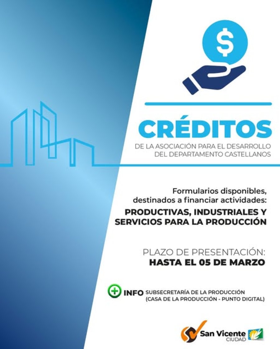 Difusión de la disponibilidad de créditos para productores.