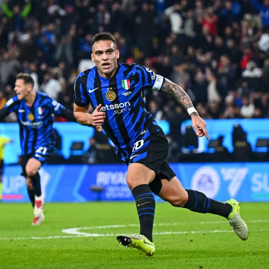 Lautaro Martínez quiere meter al Inter en las semifinales de la Copa Italia.