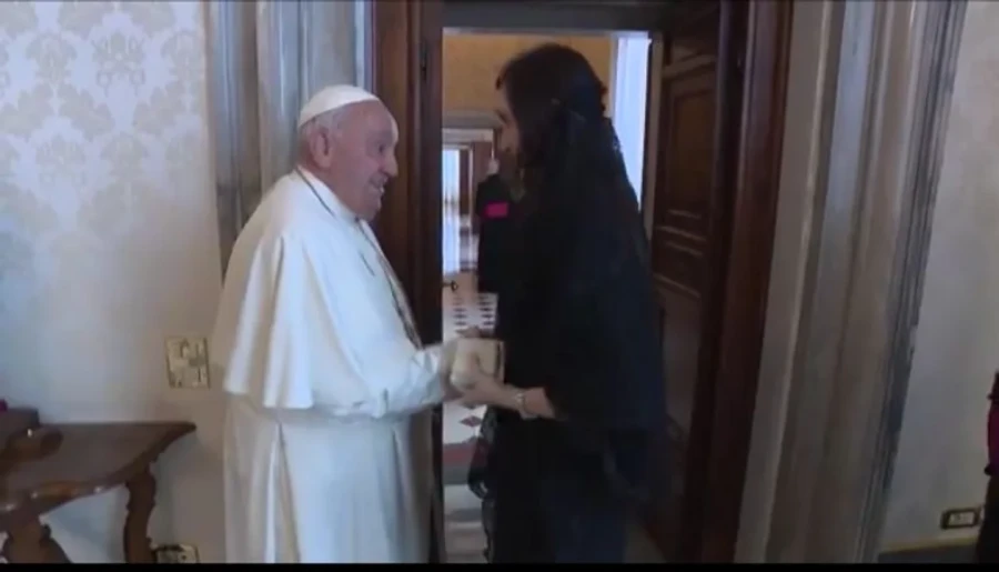 La última visita de la vicepresidenta Victoria Villarruel al Papa Francisco en El Vaticano fue en octubre de 2024.