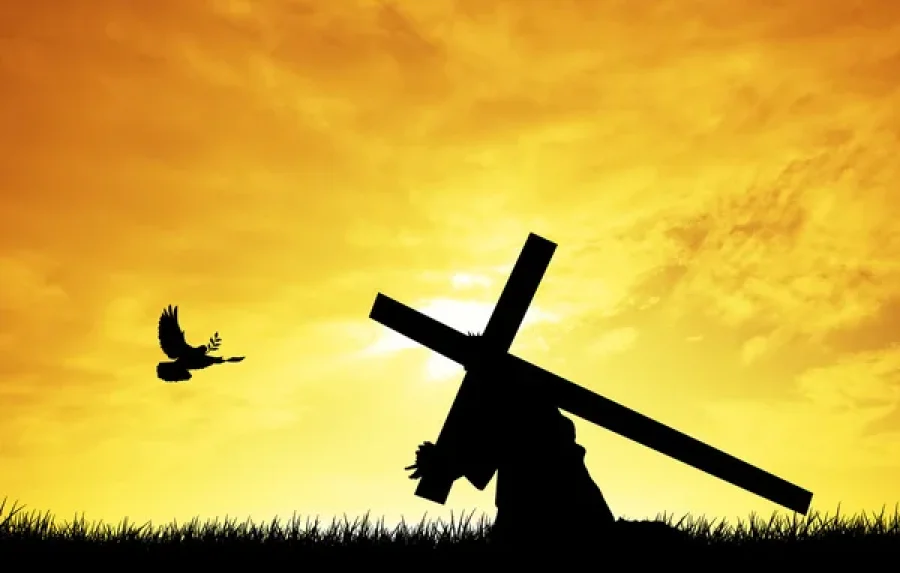 CARGAR LA CRUZ. En economía es necesario esforzarse para poder avanzar.