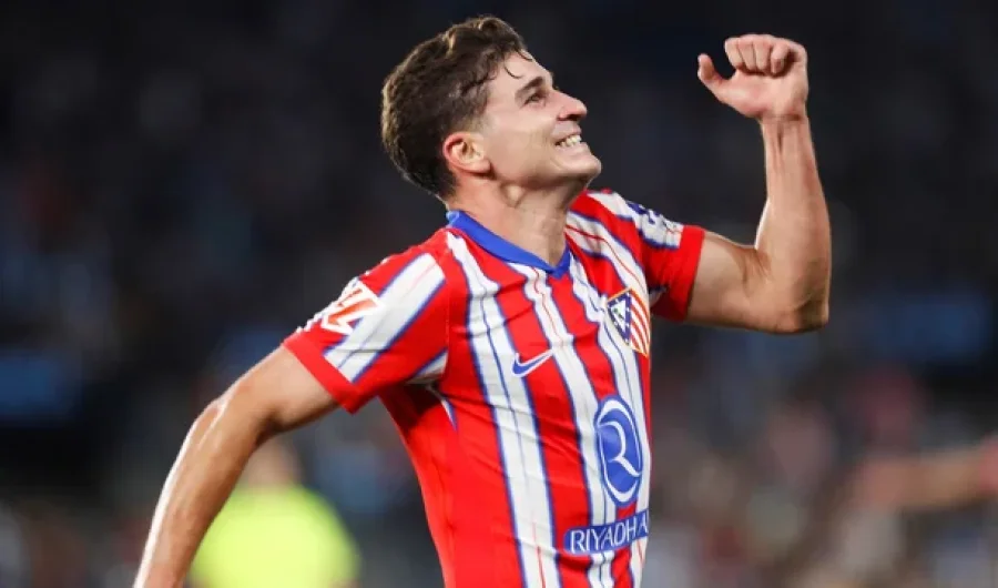 Julián Álvarez marcó en la victoria ante el Athletic Club de Bilbao.