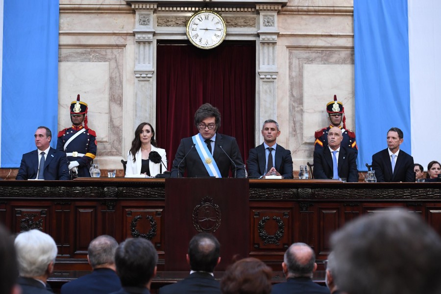 Javier Milei habló 72 minutos durante su segundo discurso ante la Asamblea Legislativa.