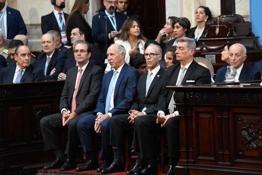 Los ministros de la Corte Suprema participaron de la Asamblea Legislativa en el Congreso.