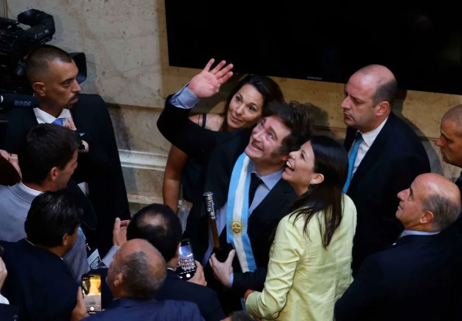 Javier Milei en la Asamblea Legislativa.