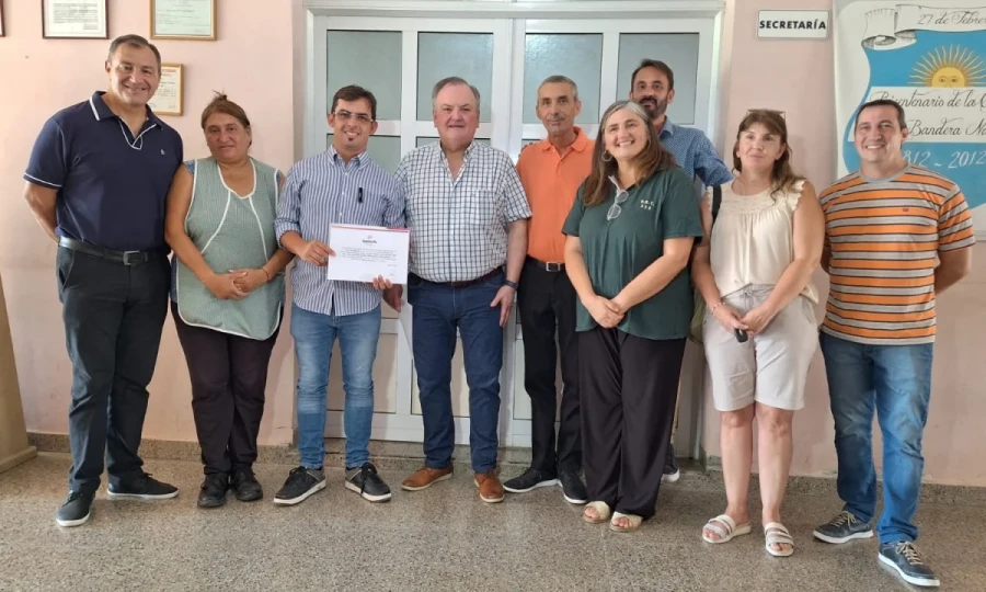 El acto en la Escuela Lanceros de los Sauces.