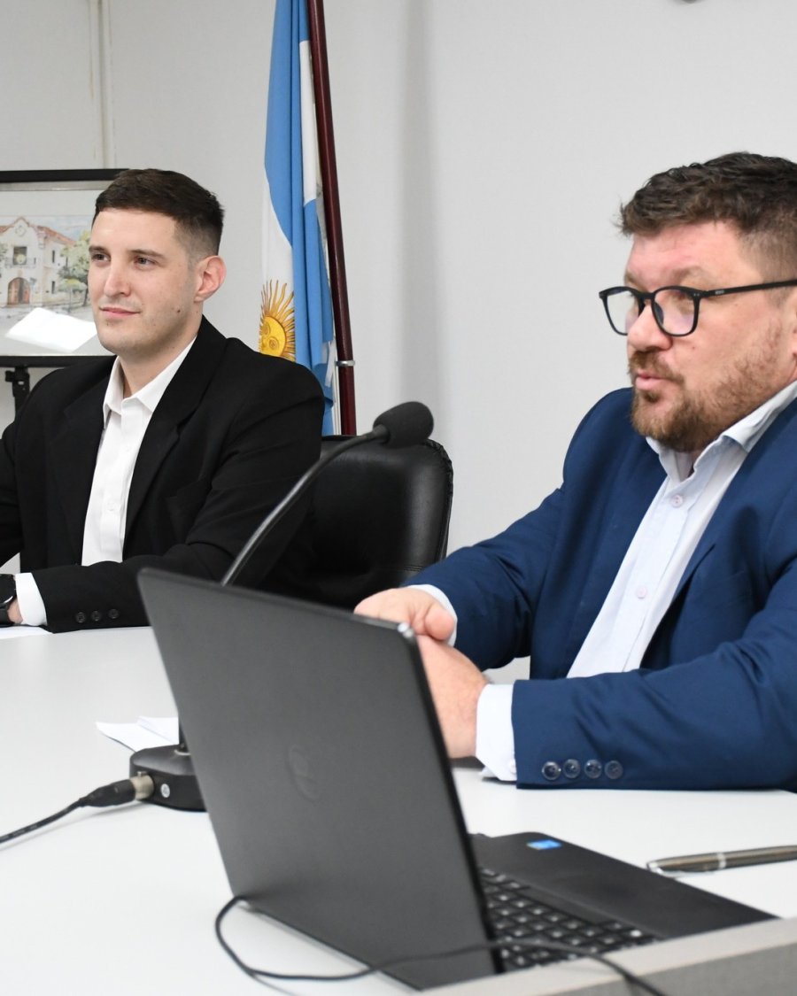 Juan Ignacio Astor y Pablo Pinotti durante el acto de esta mañana.