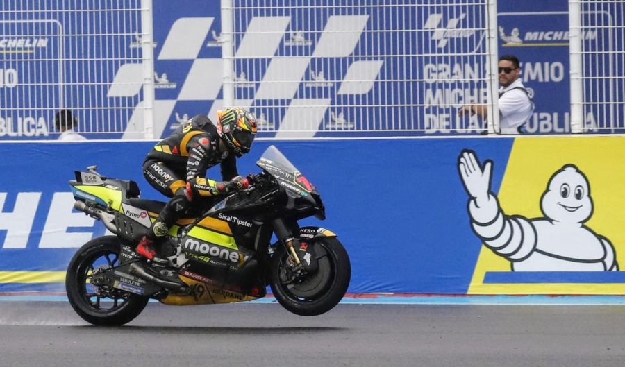 ITALIANO. Marco Bezzecchi (Ducati) festej&oacute; en la anterior visita a la Argentina en 2023.