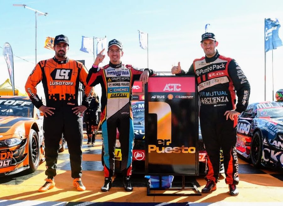 Los m&aacute;s veloces: Mauricio Lambiris (2&deg;), Juan Mart&iacute;n Trucco (1&deg;) y Santiago Mangoni (3&deg;).