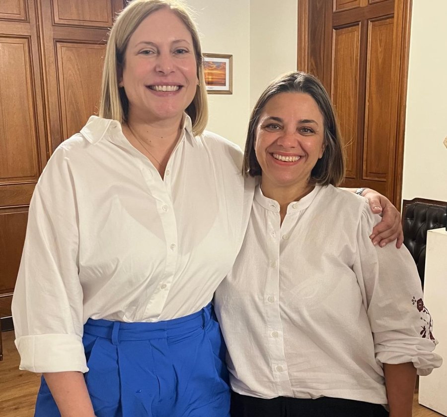 La vicegobernadora Gisela Scaglia junto a Patricia Álamo, precandidata a concejal por el PRO Rafaela.