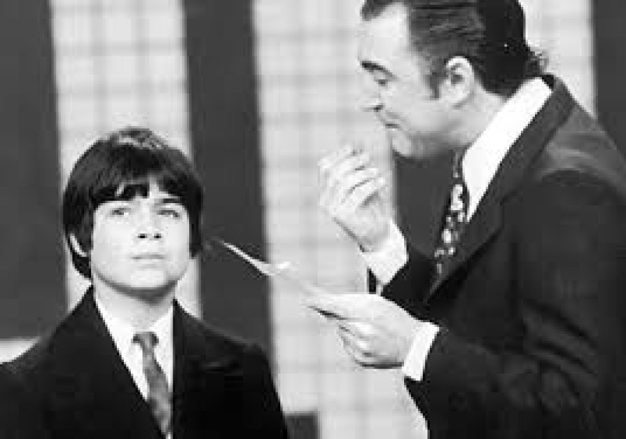 Claudio María Domínguez y Cacho Fontana en una emblemática participación en el célebre espacio.