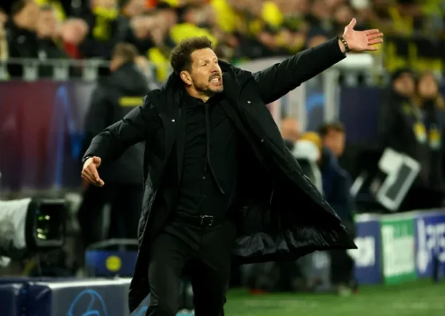 Diego Simeone, DT del Atlético de Madrid.
