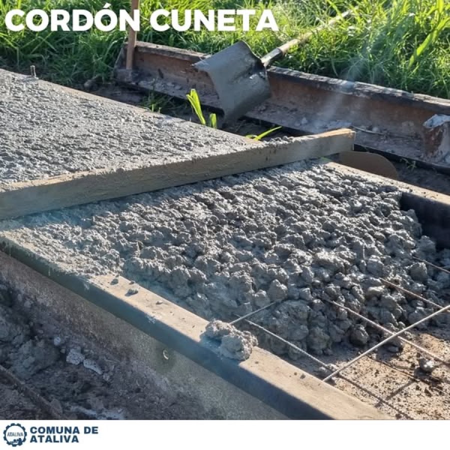 Cordón cuneta, una de las obras significativas.