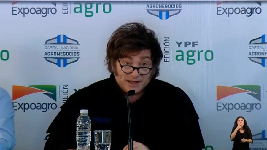 Javier Milei en Expoagro.