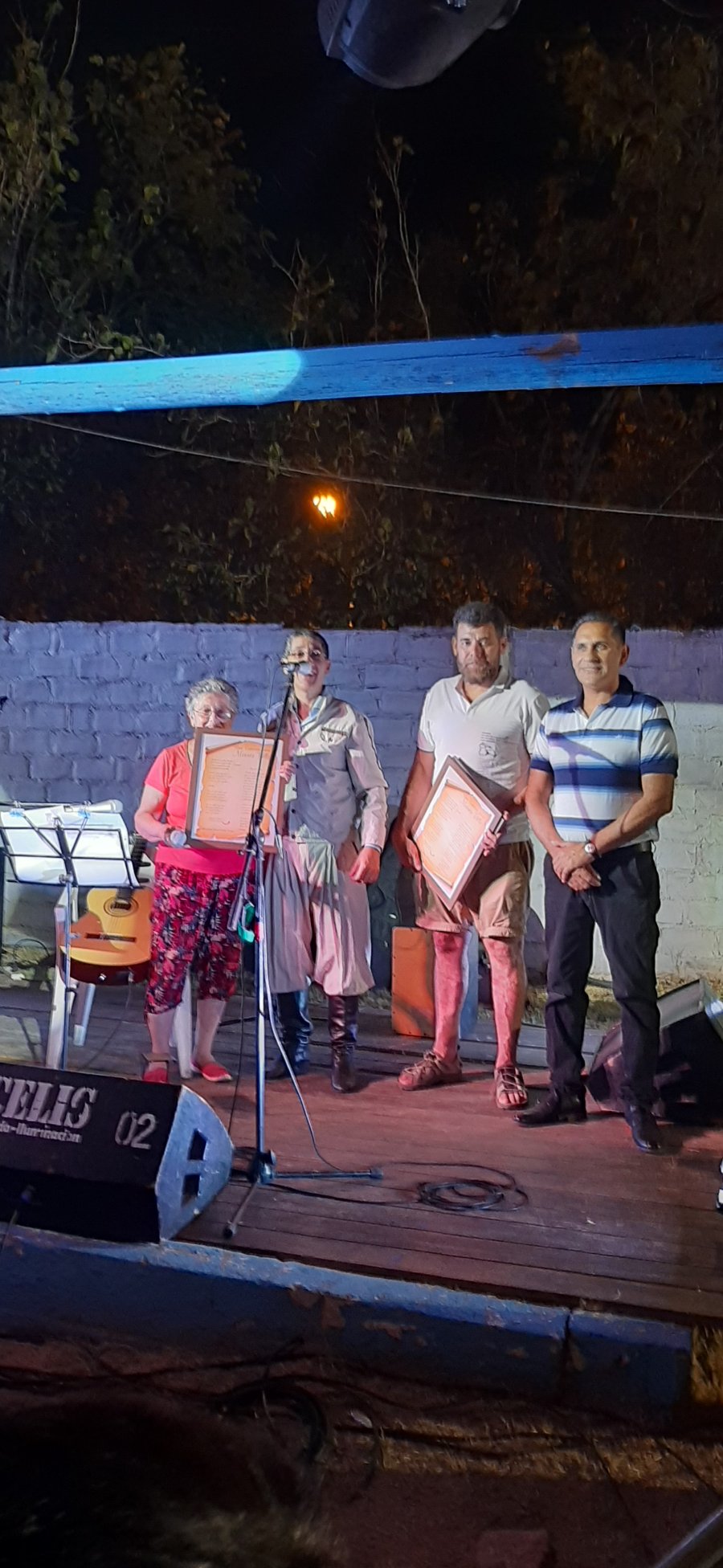 Marta Zinger, Gustavo Cerrudo, Damián Rolón y Marcelo Lind durante la presentación.