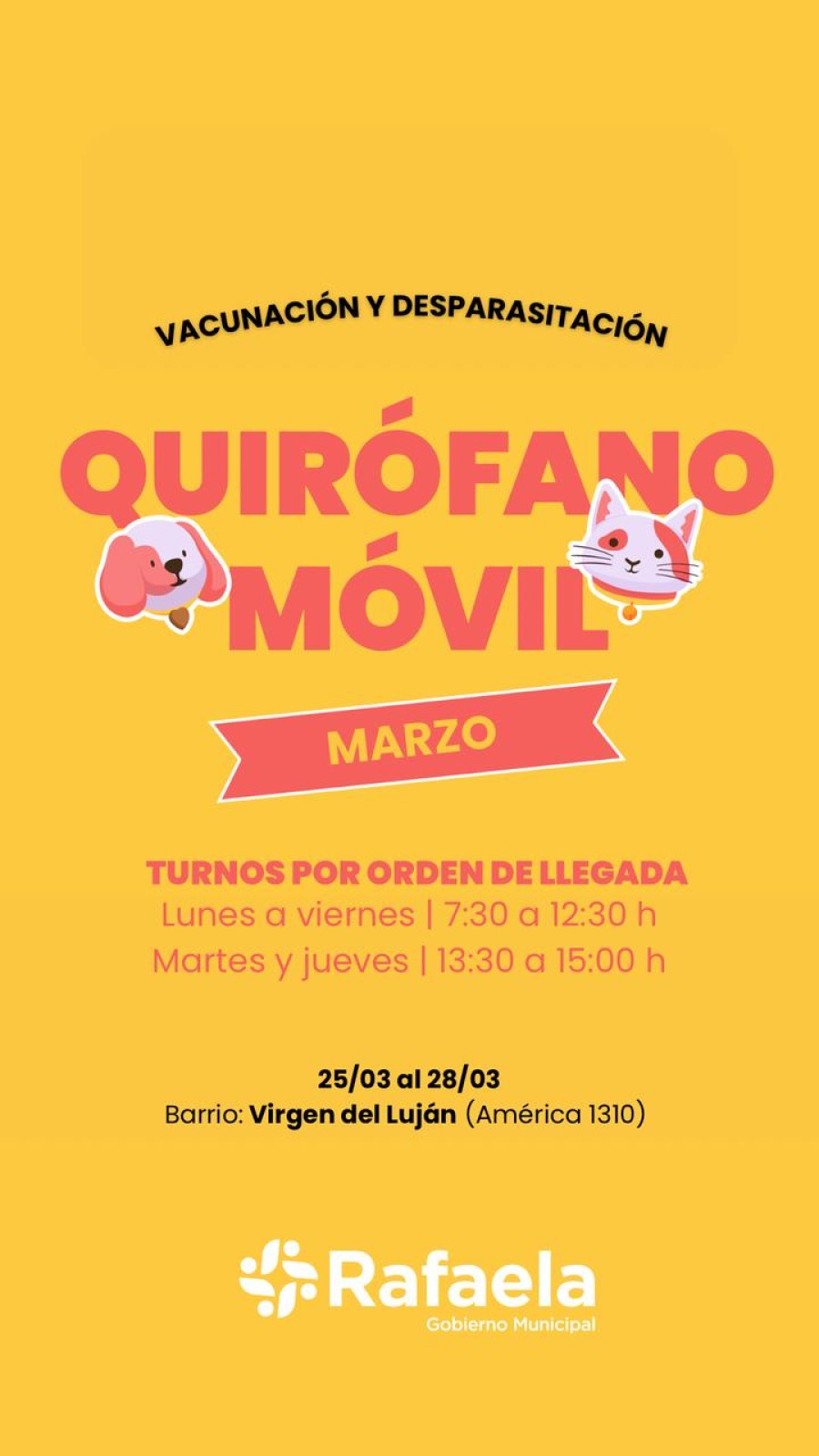 El Quir&oacute;fano M&oacute;vil se ubicar&aacute; en barrio Nuestra Se&ntilde;ora de Luj&aacute;n.