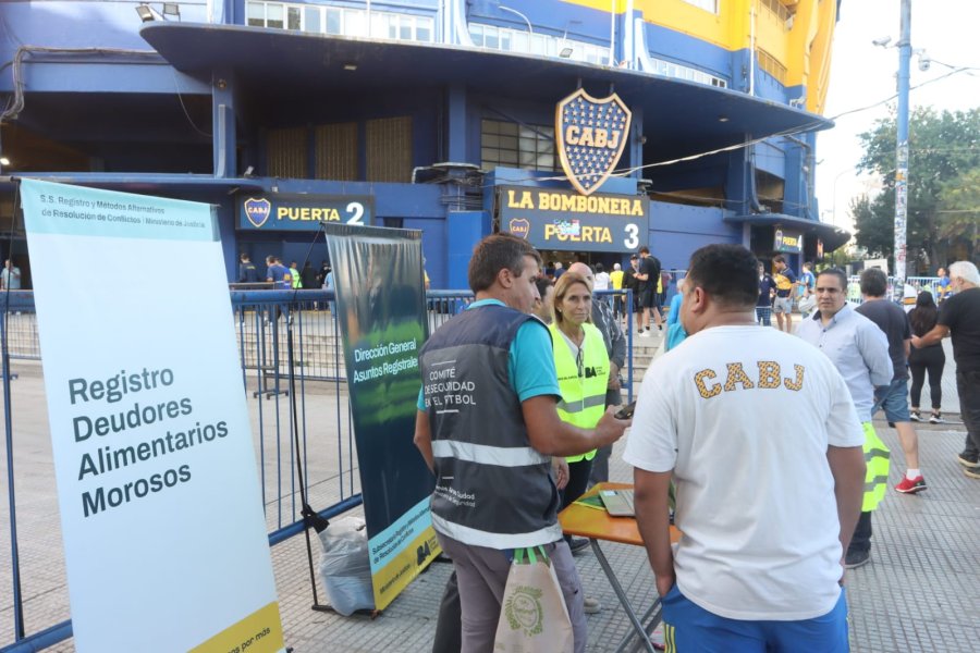 Se realizó una prueba piloto de control de deudores alimentarios en el partido entre Boca y Defensa y Justicia.