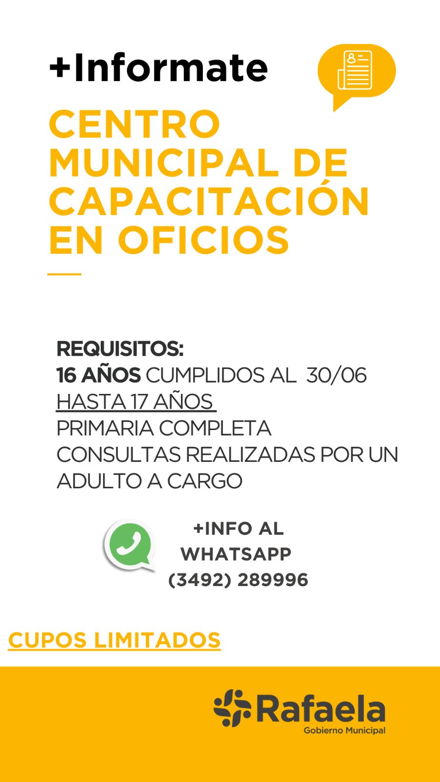 Las inscripciones est&aacute;n abiertas durante abril y los cupos son limitados.