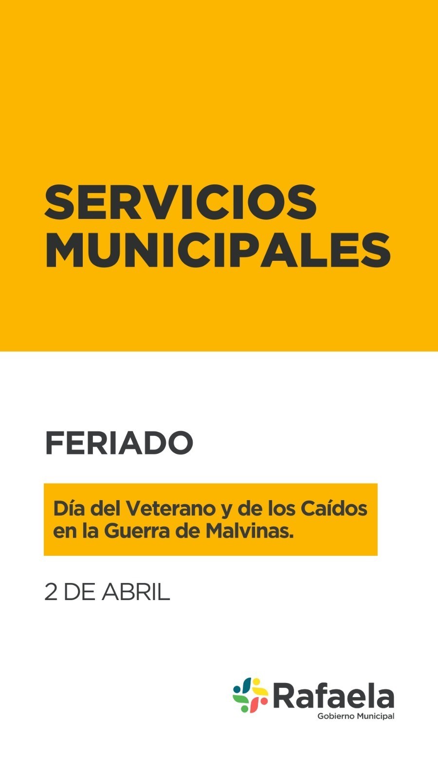 El edificio municipal y todas sus dependencias estar&aacute;n cerradas durante el mi&eacute;rcoles 2 de abril.