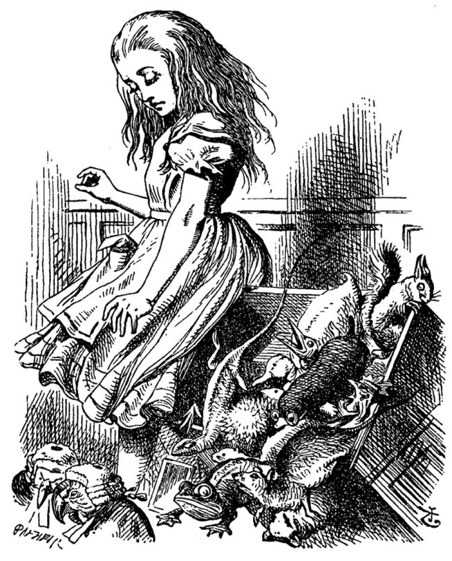 Ilustración de "Alicia en el país de las maravillas".
