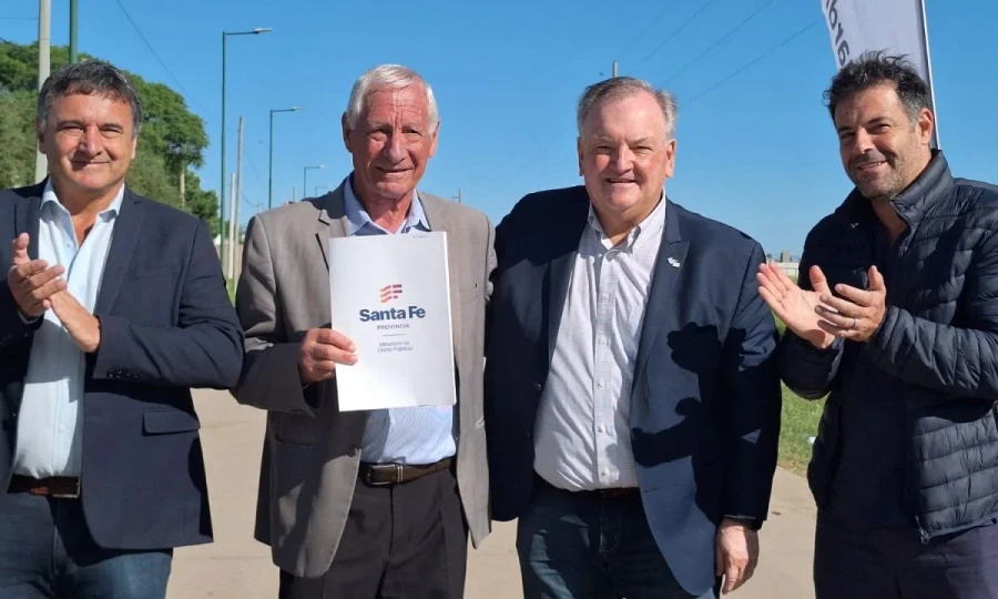 Marcelo González, Hugo Boscarol, Felipe Michlig y Gerardo Jullier en Suardi.