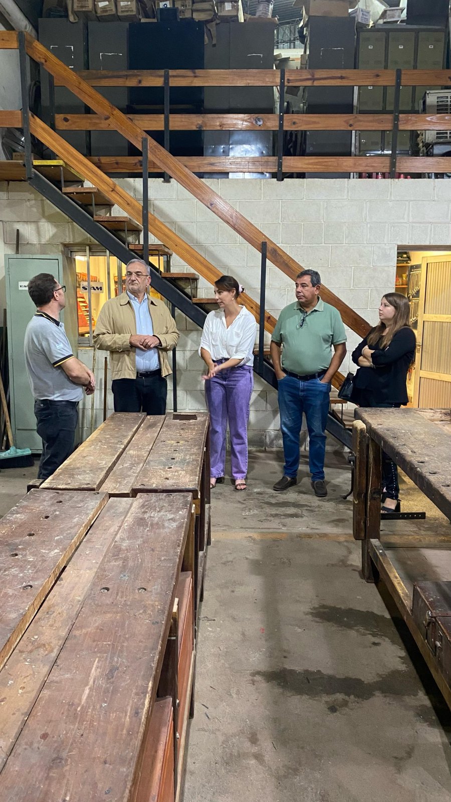 La visita a una de las instituciones educativas.