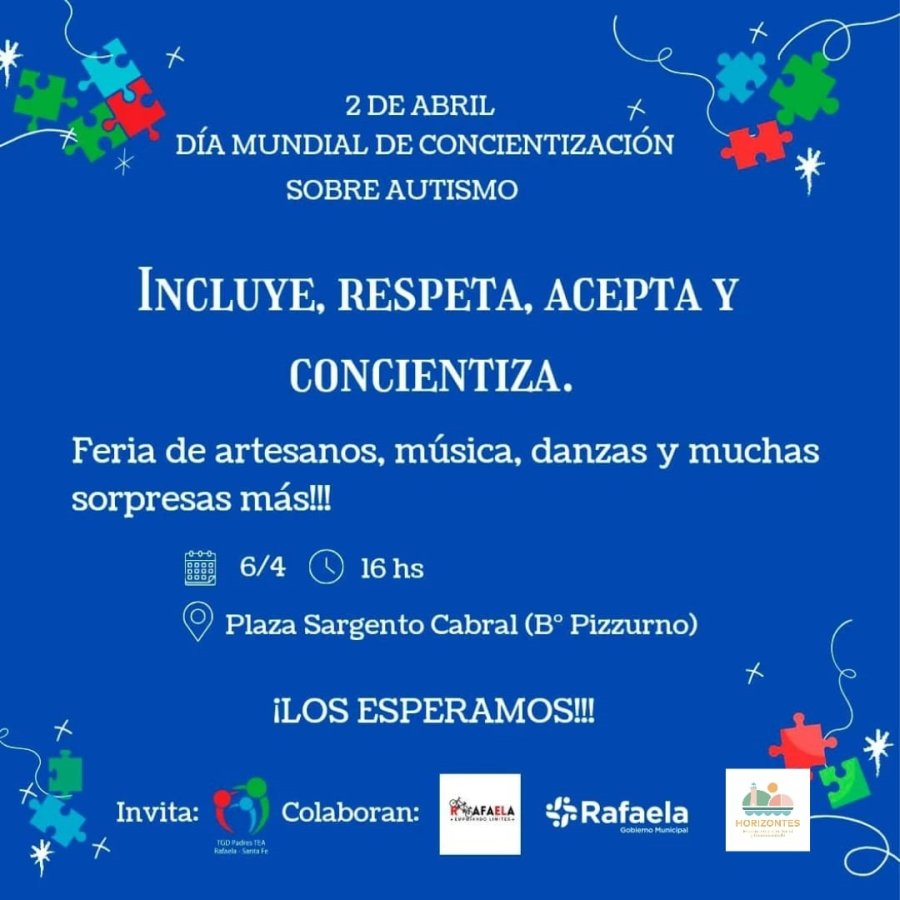 Jornada de concientizaci&oacute;n por el D&iacute;a del Autismo.