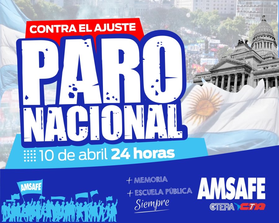 SE SUMAN DOCENTES. Los maestros nucleados en Amsafe se plagar&aacute;n al paro nacional convocado por CTERA para el pr&oacute;ximo jueves.