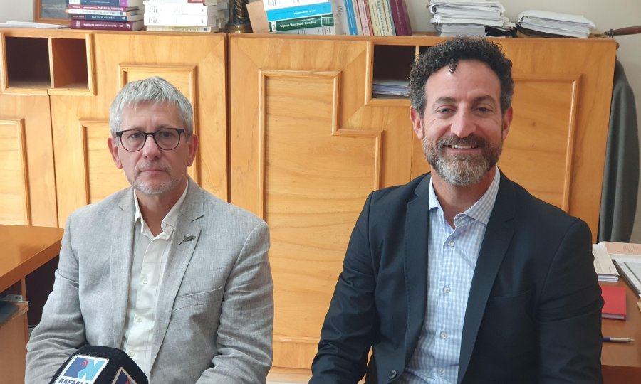 El rafaelino Enrique Marchiaro junto a Roberto Sukerman, candidatos a convencionales constituyentes por la lista Pa&iacute;s.