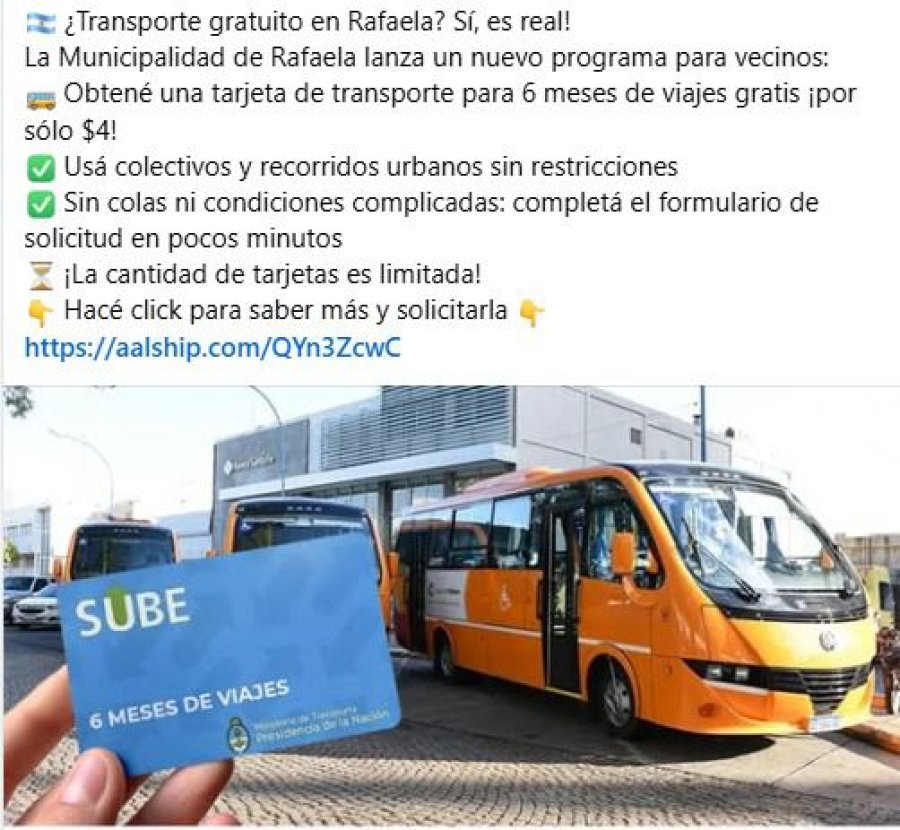 Es absolutamente falsa la publicaci&oacute;n que circula en redes sociales.