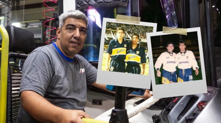 LUIS CALVO. Tras jugar con los mejores jugadores de la historia de Boca, ahora trabaja con los colectivos.