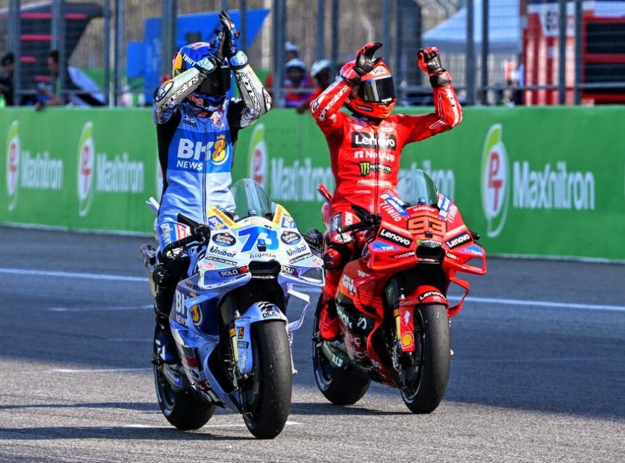 HERMANOS. Los pilotos españoles Alex y Marc Márquez.