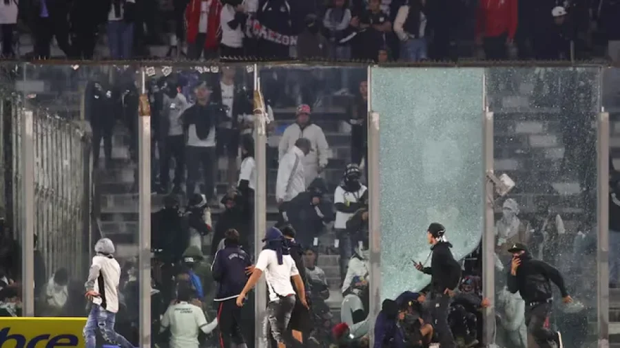 Los incidentes en el estadio de Colo Colo.