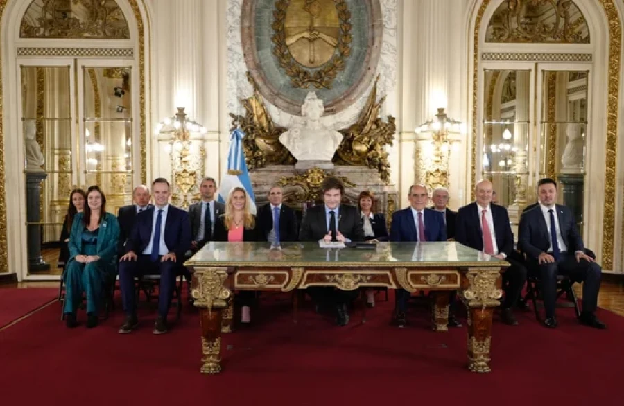 El rating de la Cadena Nacional fue celebrado en Casa Rosada.