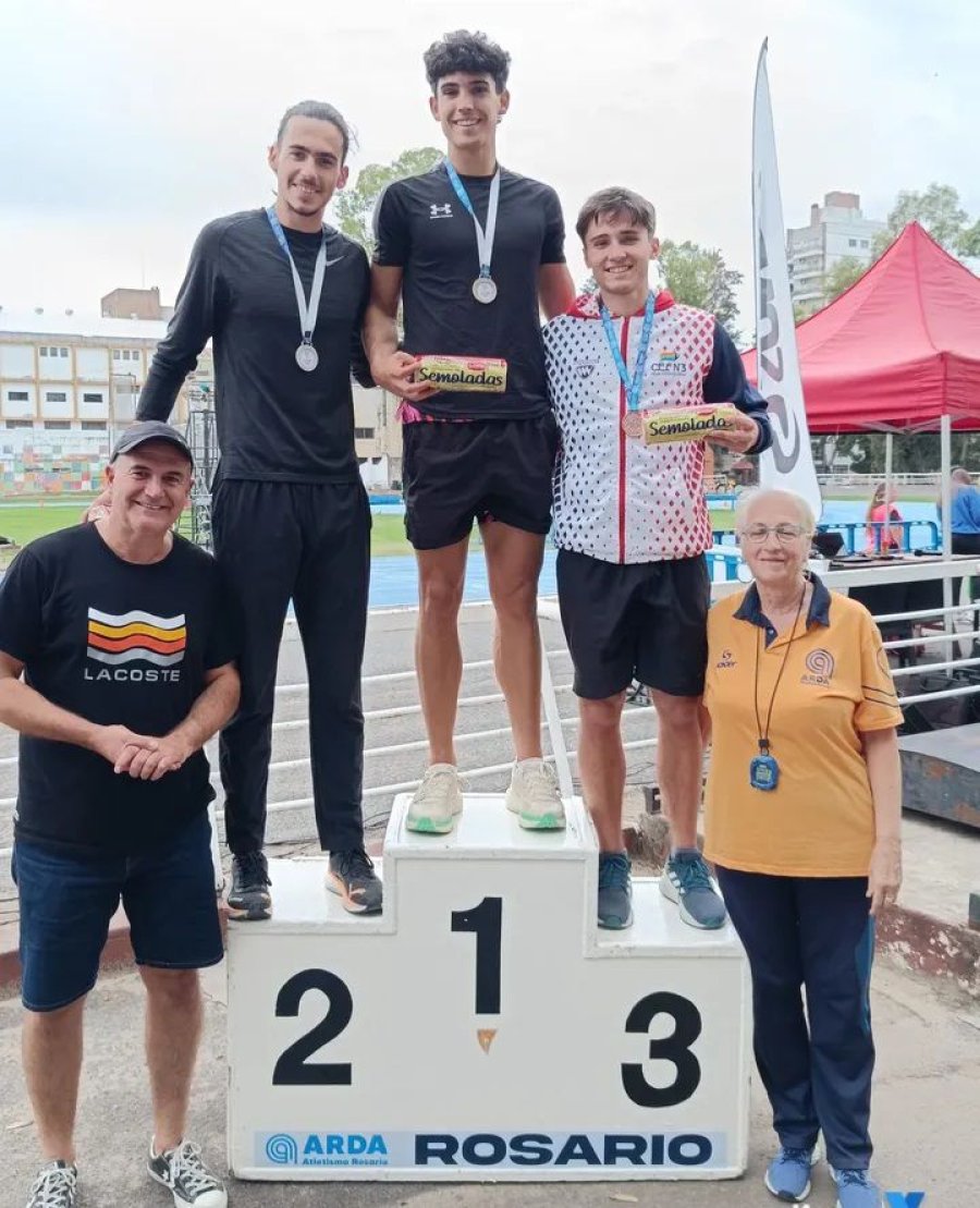 PODIO. El rafaelino durante la premiación.