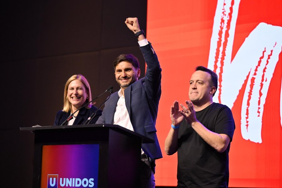 Pullaro celebr&oacute; en los salones de Puerto Norte, en Rosario, con Gisela Scaglia y Joaqu&iacute;n Blanco.